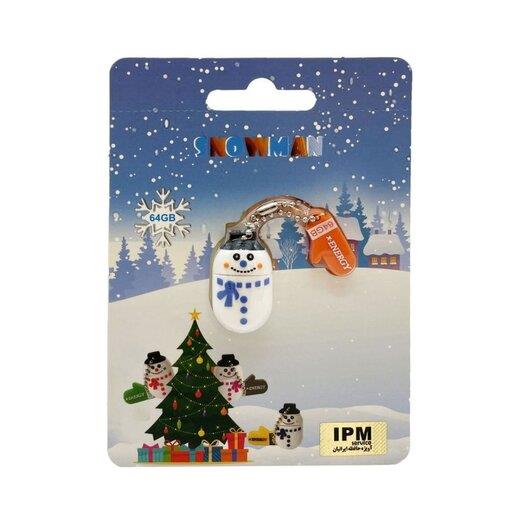 فلش عروسکی 64 گیگ ایکس انرژی x-energy snowman با  مادام العمر ipm